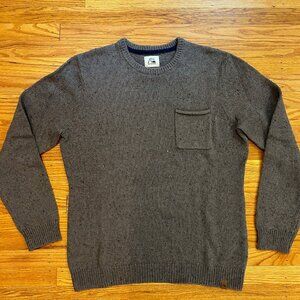 Quiksilver Mens Winchester Pullover Pocket Sweater, Grey, Medium